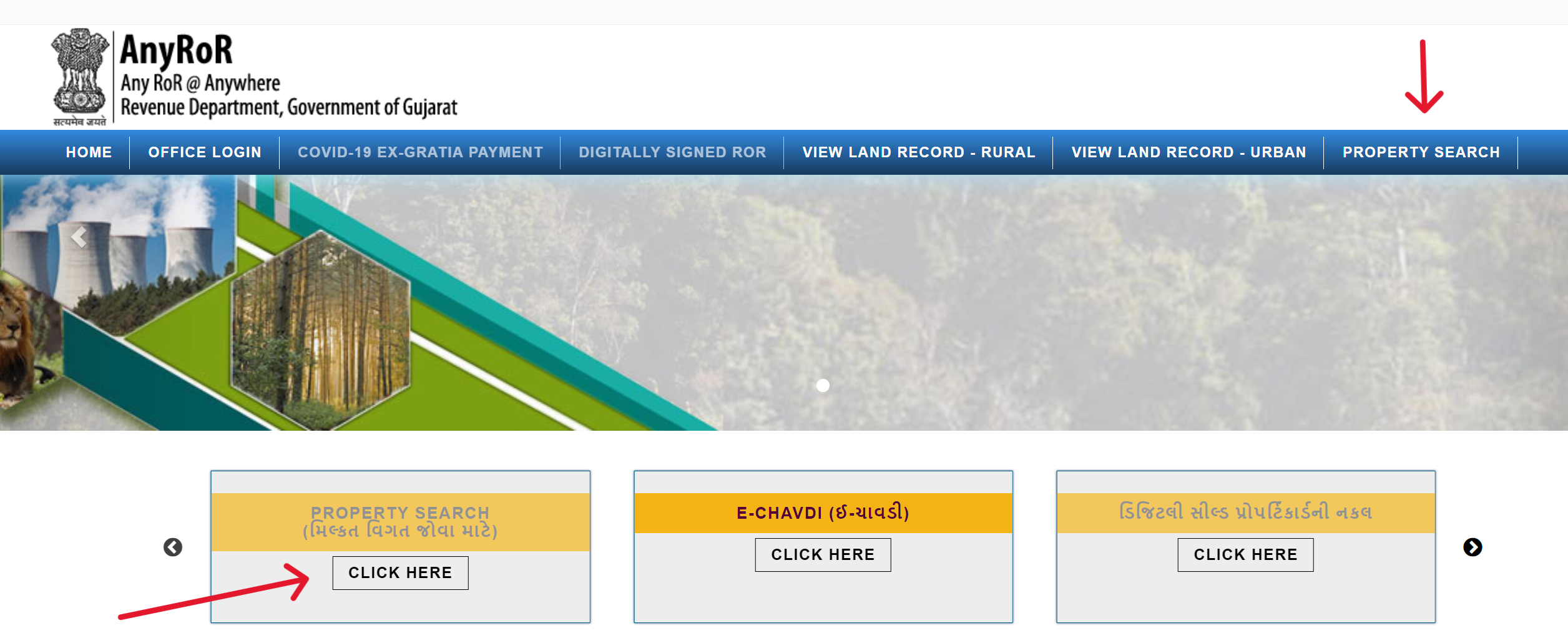 Property Search on AnyRoR Portal